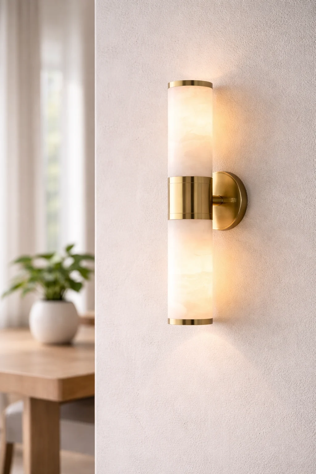 Modern Brass Double Tube Wall Sconce