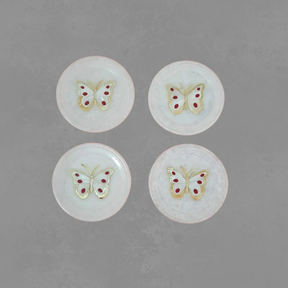 Butterfly Marble Coaster Set