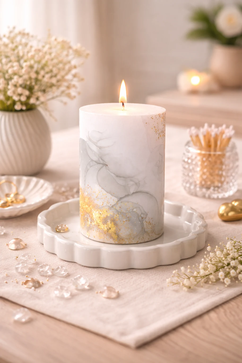 Natural Stone Tealight Candle Holder