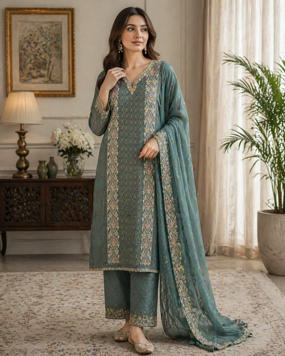 Gulzar Sozni Kashmiri Embroidered Suit
