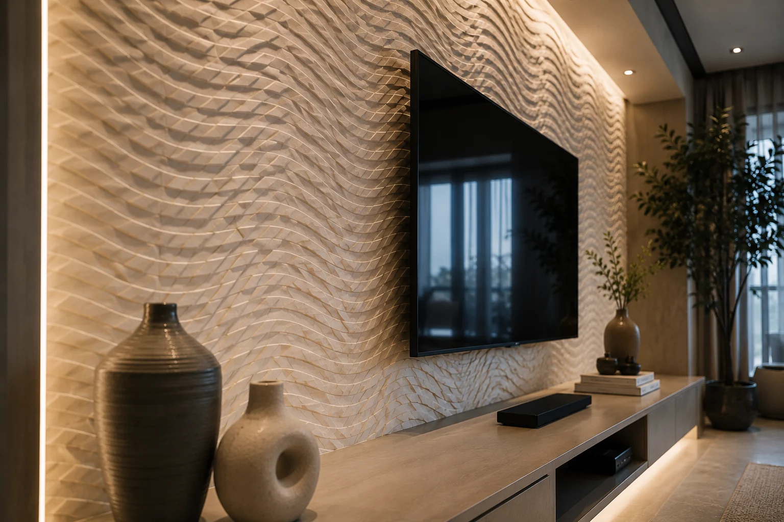 FlowWave 3D Stone Wall Panel